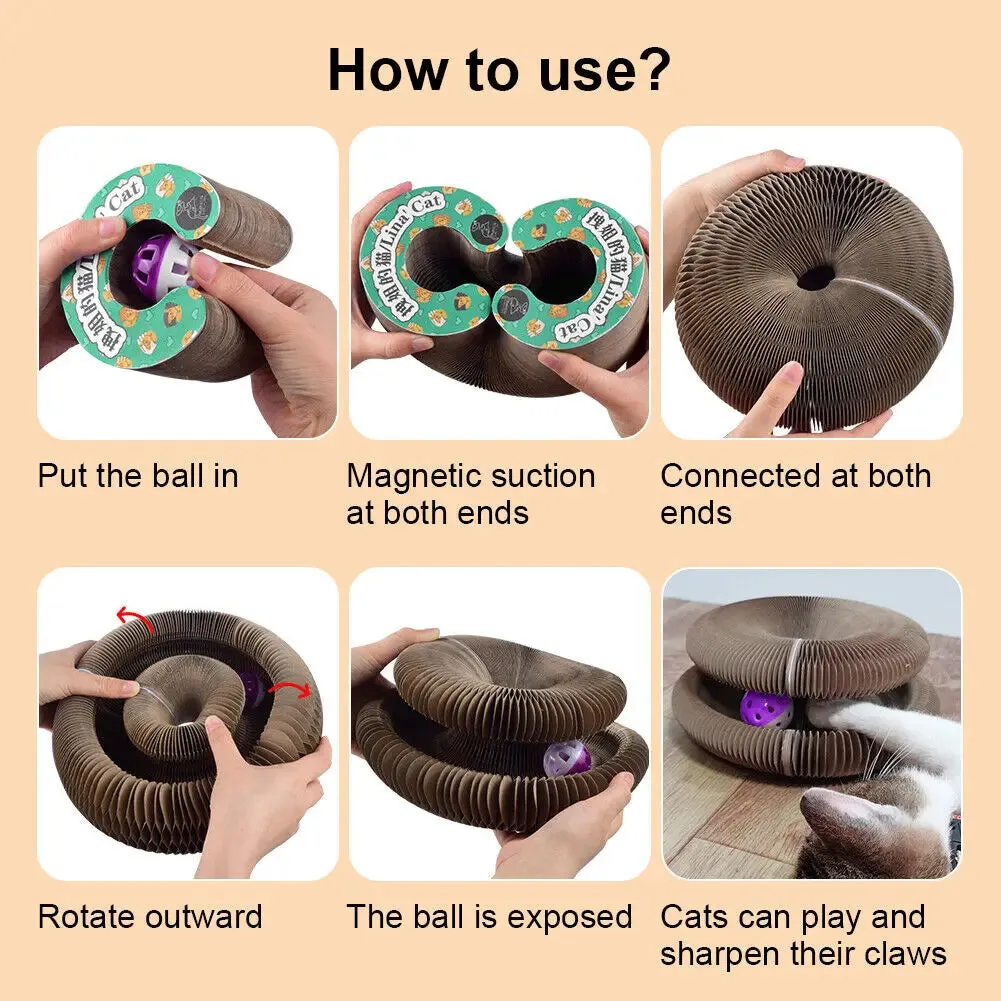 Foldable Cat Scratching Board & Play Bed