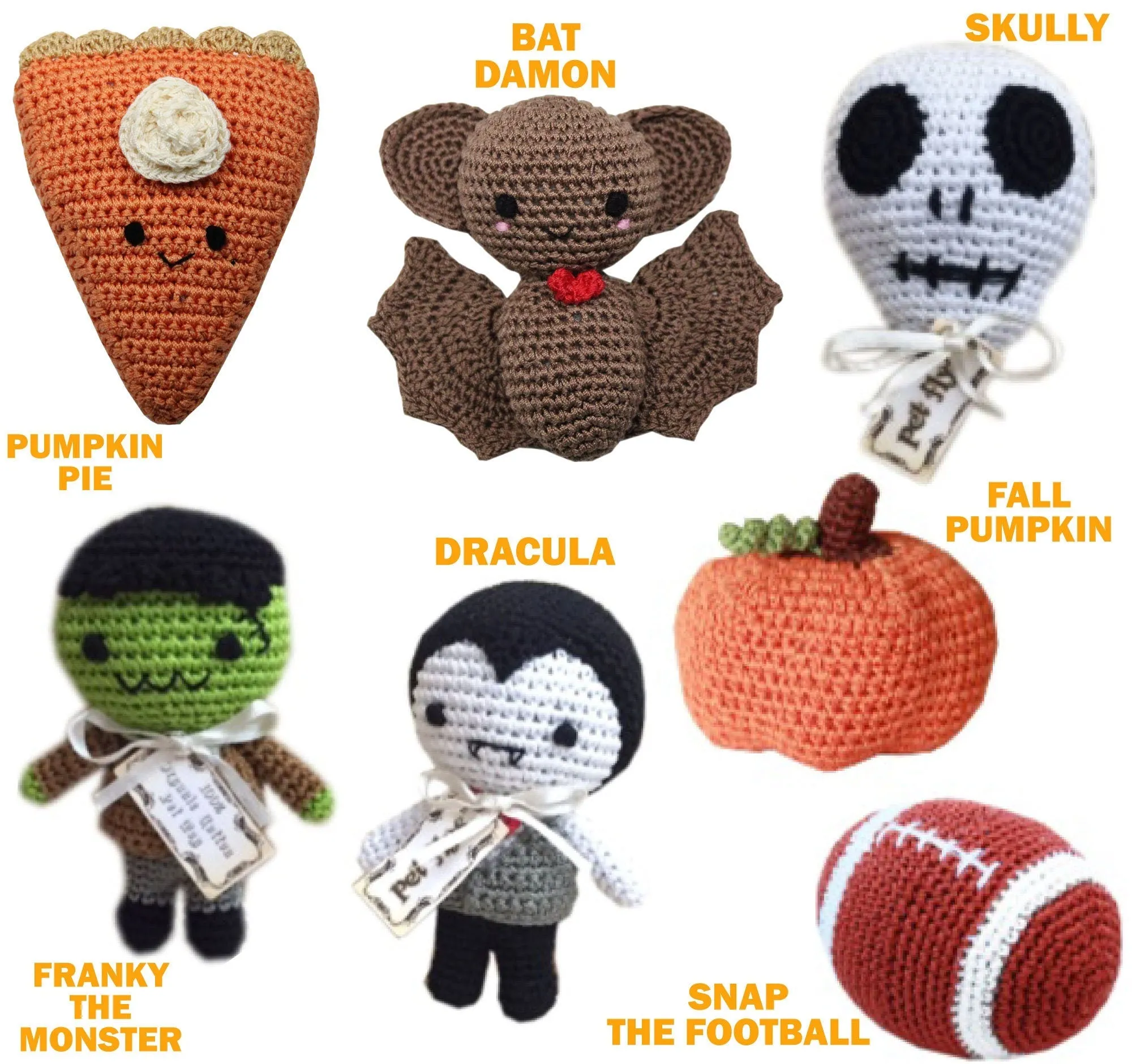 Knit Knacks Organic Cotton Cat Toy - Fall Friends