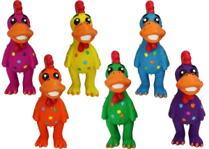 Multipet Mini Globkens Chicken, Assorted, Dog Toy
