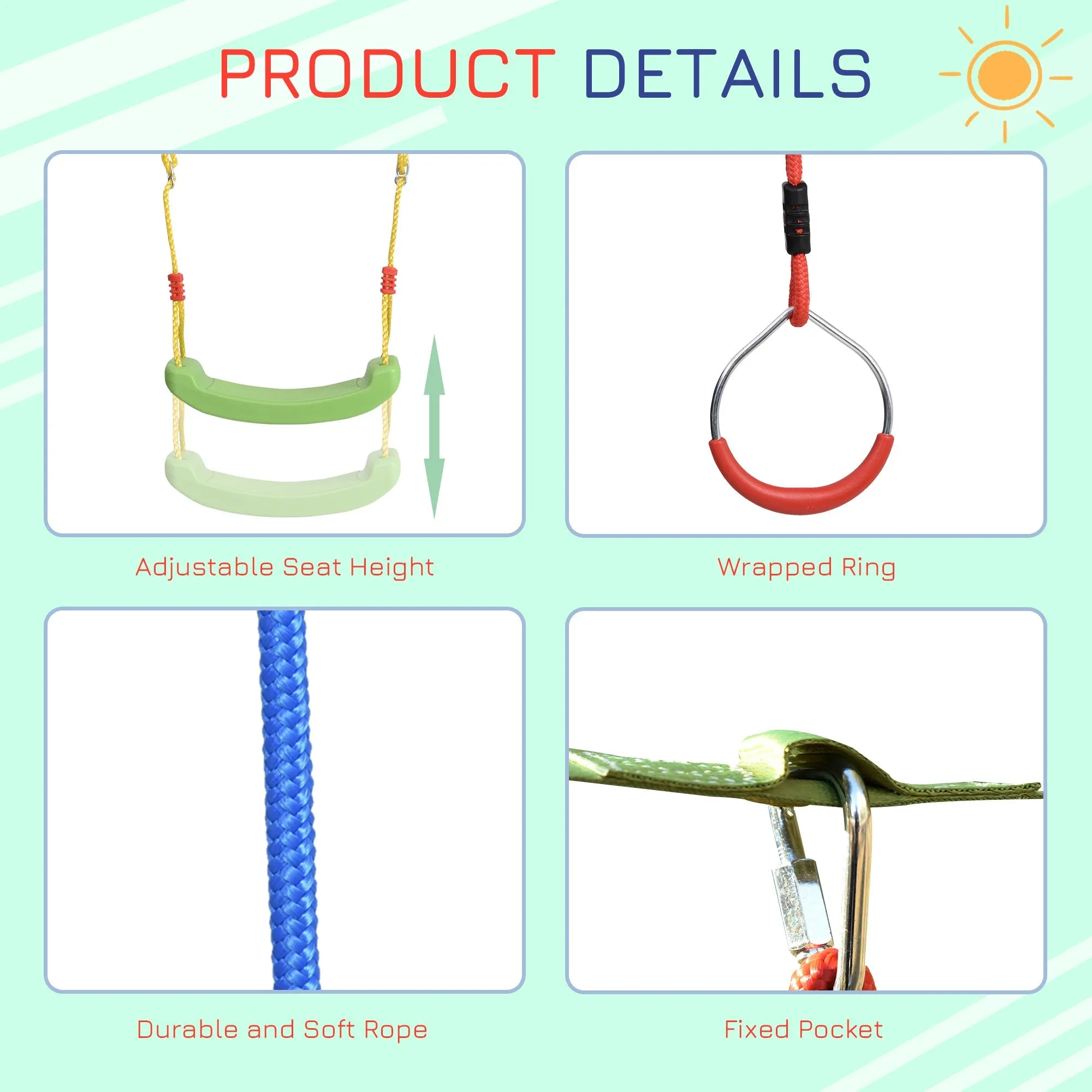 Outsunny Kids Climbing Rope Set