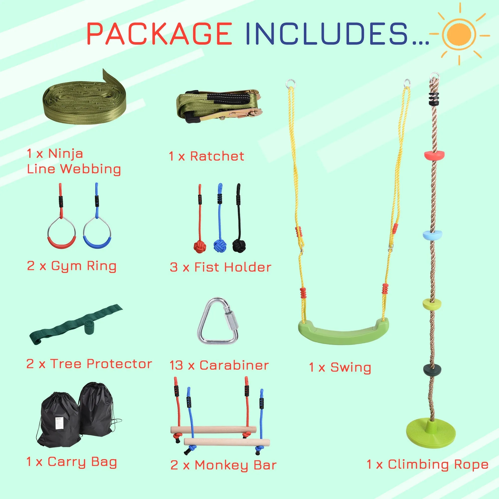 Outsunny Kids Climbing Rope Set