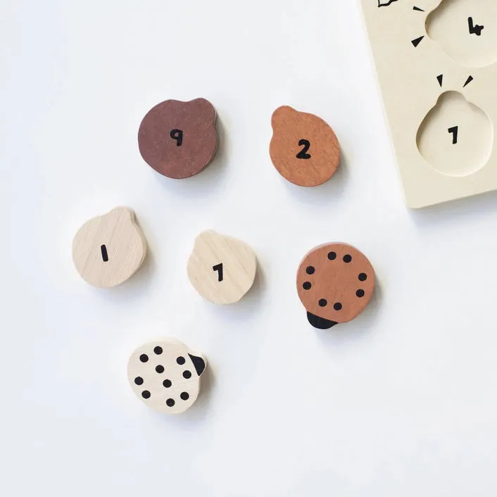 WEE GALLERY - LADYBUGS COUNT TO 10 TRAY PUZZLE